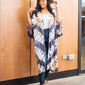 Tie dye kimono very soft material!